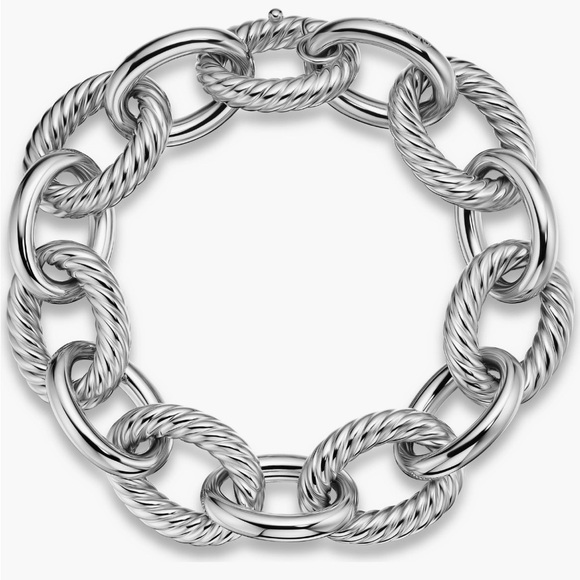 DAVID YURMAN Oval Link Chain Bracelet in Sterling Silver 17mm - Picture 4 of 6